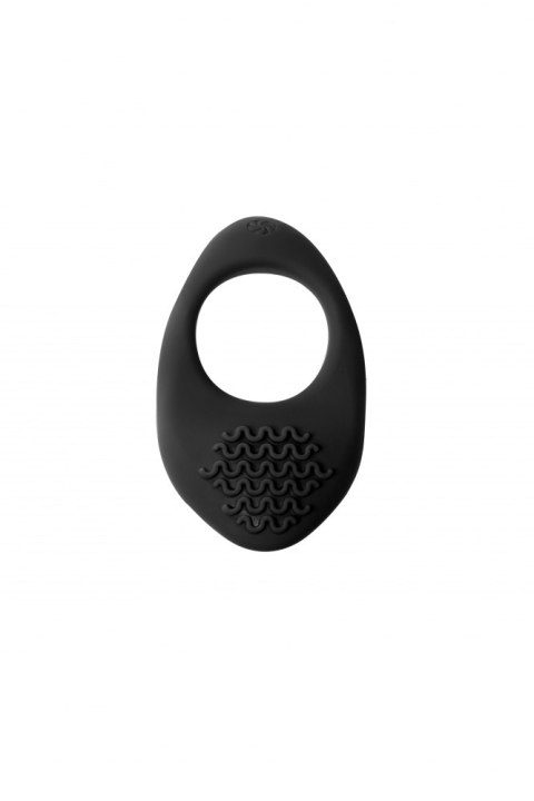 Wibrujący pierścień erekcyjny na penisa i masażer czarny Lola Toys