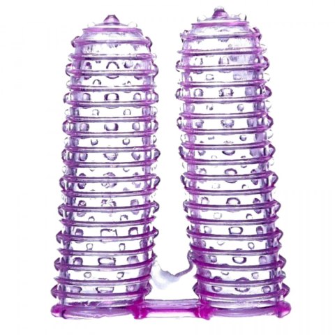 Nakładki na palece z wypustkami do stymulacji 2szt fioletowe Boss Series Easy-Love