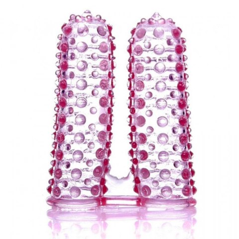 Nakładki na palece z wypustkami do stymulacji 2szt różowe Boss Series Easy-Love