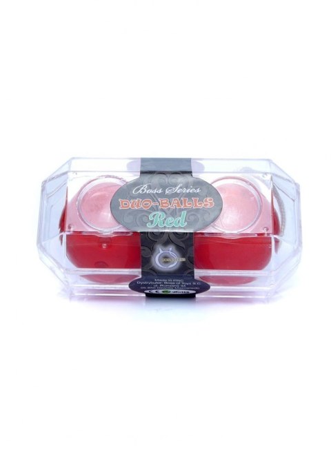 Kulki waginalne podwójne do ćwiczenia kegla gejszy czerwone Boss Series Easy-Love