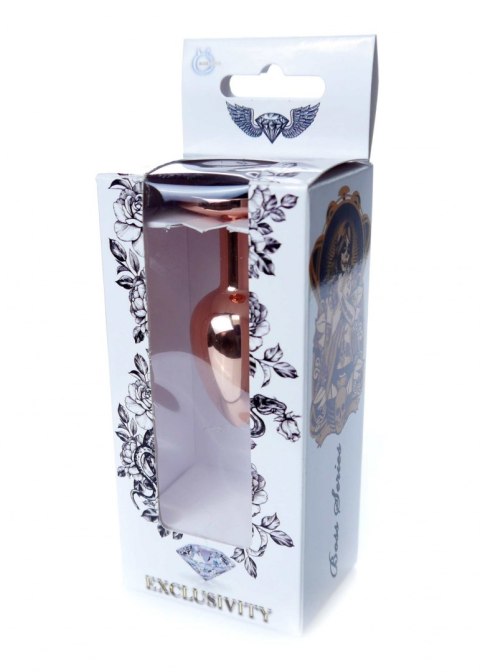 Korek analny ozdobny z kryształkiem metalowy 7cm czarny Boss Series HeavyFun