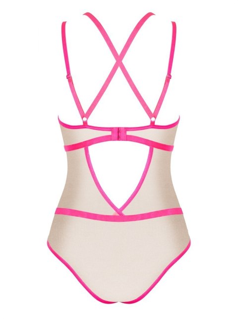 Body erotyczne prześwitujące Obsessive Nudelia L/XL Obsessive