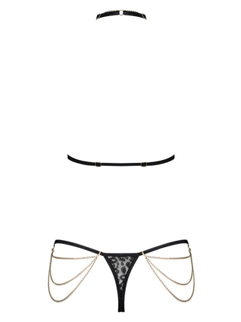 Komplet biustonosz stringi Obsessive Pantheria L/XL Obsessive