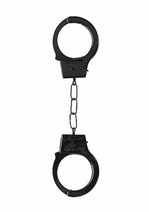 Kajdanki erotyczne metalowe czarne bondage BDSM Ouch!