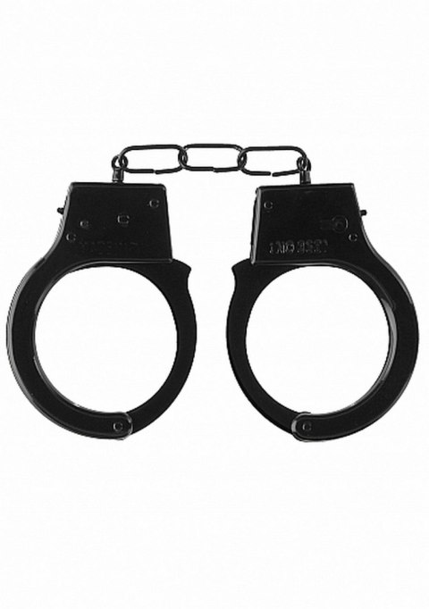 Kajdanki erotyczne metalowe czarne bondage BDSM Ouch!