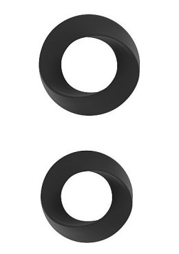2 pierścienie erekcyjne na penisa członka zestaw czarny Sono