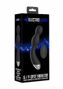 Remote Controlled E-Stim & Vibrating G/P-Spot Vibrator - Black ElectroShock