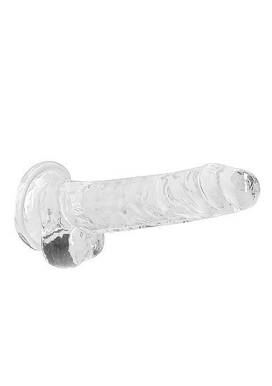 7" / 18 cm Realistic Dildo With Balls - Transparent RealRock