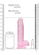 8" / 20 cm Realistic Dildo With Balls - Pink RealRock