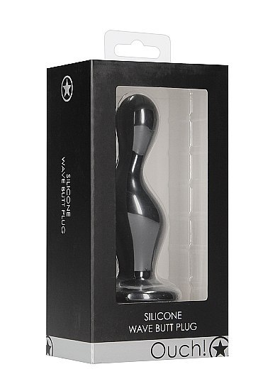 Wave Butt Plug - Black Ouch!