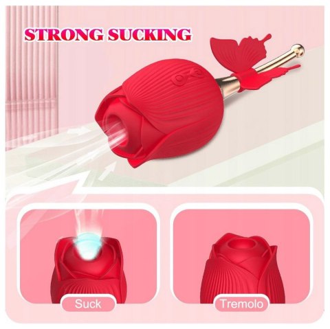 Masażer łechtaczki i sutków w kształcie róży Boss Series