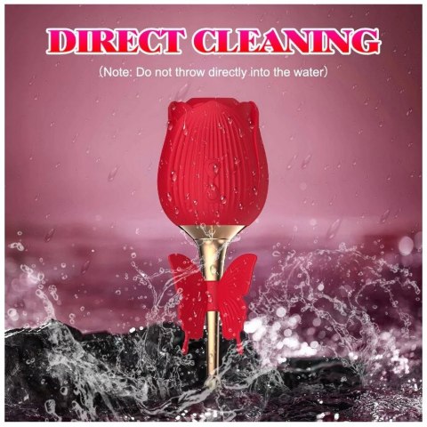 Masażer łechtaczki i sutków w kształcie róży Boss Series