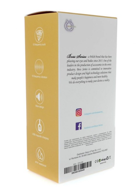 Masażer łechtaczki i sutków w kształcie róży Boss Series