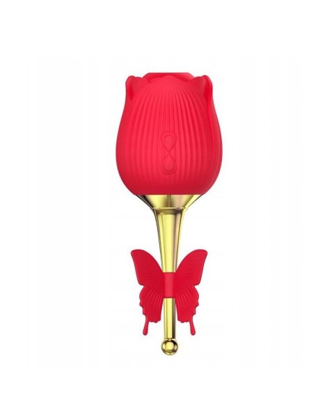 Masażer łechtaczki i sutków w kształcie róży Boss Series