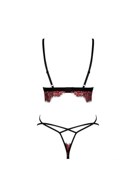 Biustonosz stringi komplet Obsessive Redessia L/XL Obsessive