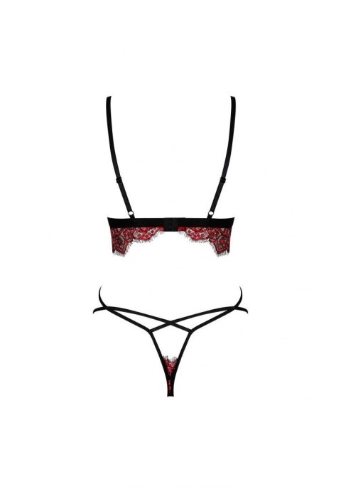 Biustonosz stringi komplet Obsessive Redessia L/XL Obsessive