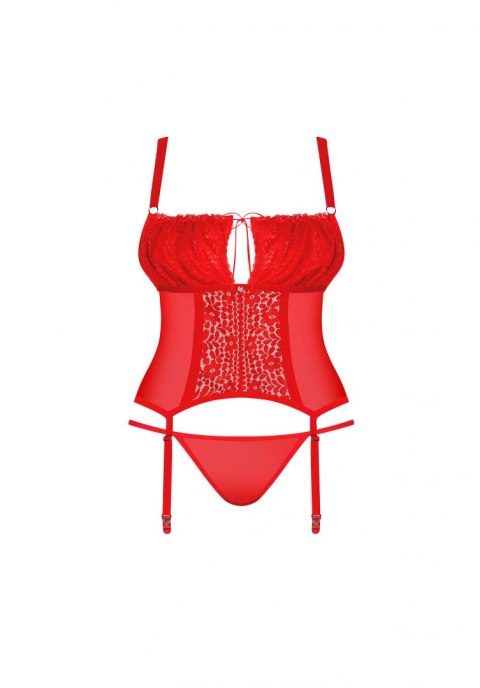 Gorset stringi komplet Obsessive Blossmina 4XL/5XL Obsessive