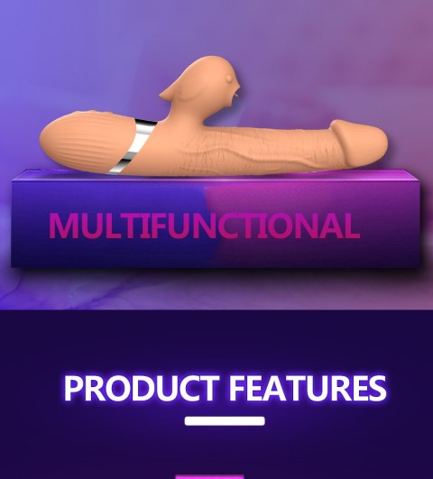 Wibrator-Basia Thtusting Vibrator 2 in 1 Tongue Vibrators USB Boss Series