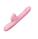 Wibrator posuwisty z sex masażerem 20 trybów 23cm cielisty Boss Series