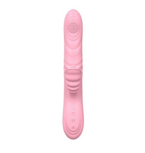 Wibrator posuwisty z sex masażerem 20 trybów 23cm cielisty Boss Series