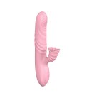 Wibrator posuwisty z sex masażerem 20 trybów 23cm cielisty Boss Series