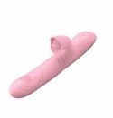 Wibrator posuwisty z sex masażerem 20 trybów 23cm cielisty Boss Series