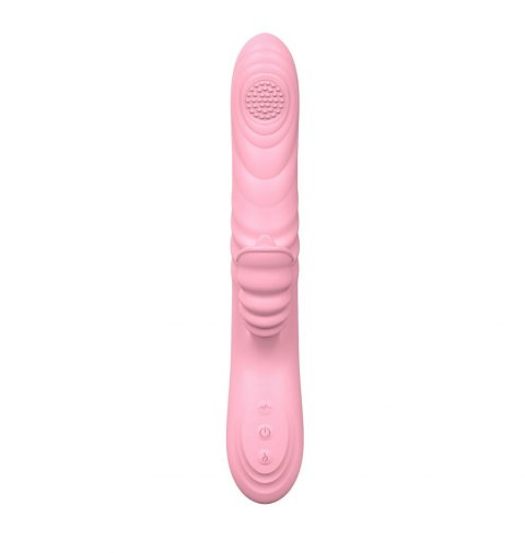 Wibrator posuwisty z sex masażerem 20 trybów 23cm cielisty Boss Series