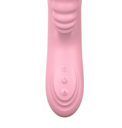 Wibrator posuwisty z sex masażerem 20 trybów 23cm cielisty Boss Series