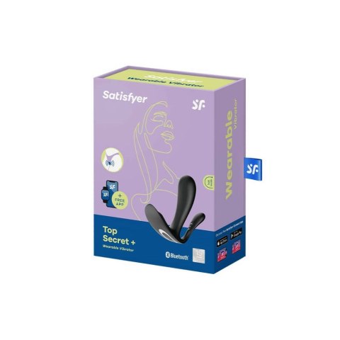 Wibrator masażer łechtaczki Satisfyer Top Secret+ czarny Satisfyer