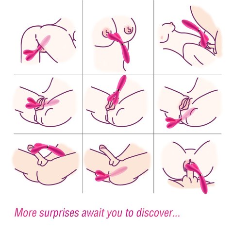 Podwójny wibrator masażer stymulator 9 trybów 19cm Boss Series Joy