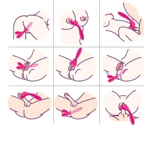 Podwójny wibrator masażer stymulator 9 trybów 19cm Boss Series Joy