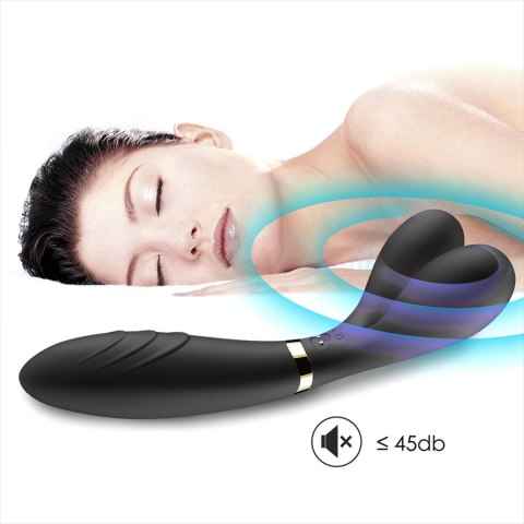 Podwójny wibrator masażer stymulator 9 trybów 19cm czarny Boss Series Joy