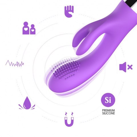 Wibrator króliczek punkt G łechtaczka 20 cm 9 trybów fioletowy Boss Series Joy