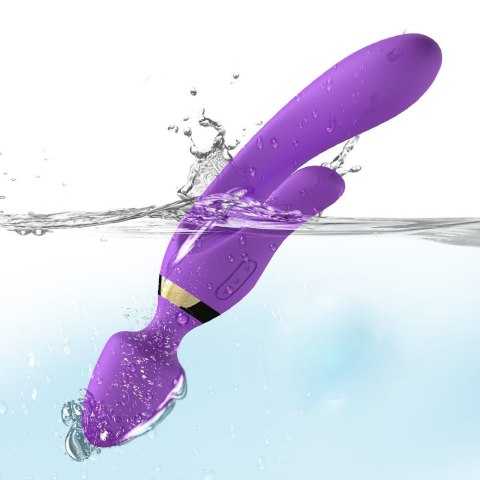 Masażer różdżka wibrator królik 9 trybów 23 cm fioletowy Boss Series Joy