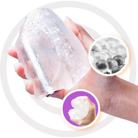 Masturbator wibrujący męski sex masażer 10 trybów przezroczysty Boss Series Joy