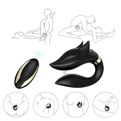 Wibrator dla par podwójny punkt G łechtaczka 9 trybów czarny Boss Series Joy