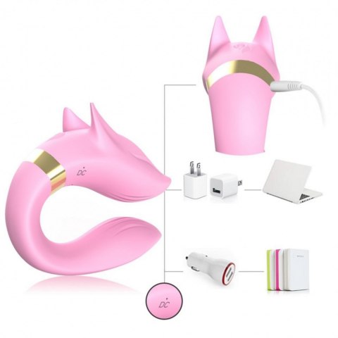 Wibrator dla par podwójny punkt G łechtaczka 9 trybów różowy Boss Series Joy