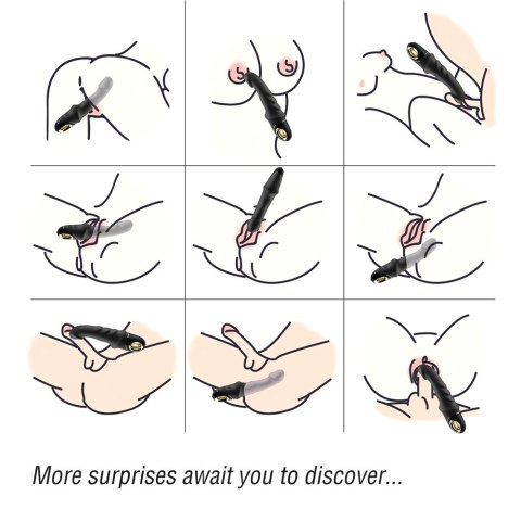 Wibrator do punktu G sex masażer 9 trybów 22 cm czarny Boss Series Joy