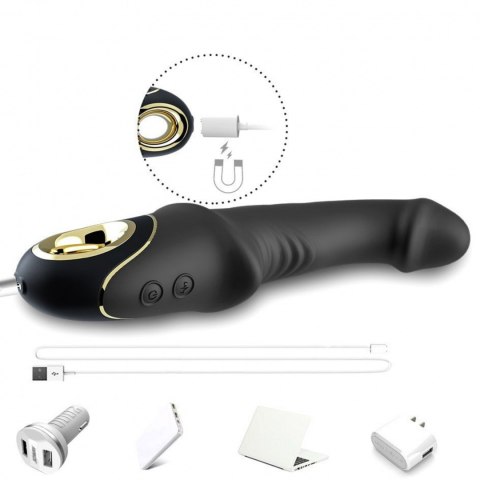 Wibrator do punktu G sex masażer 9 trybów 22 cm czarny Boss Series Joy