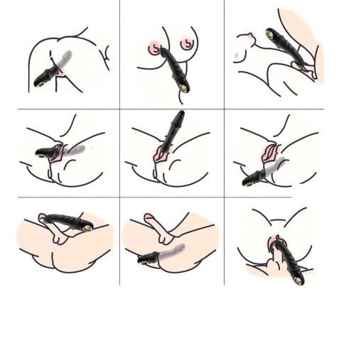 Wibrator do punktu G sex masażer 9 trybów 22 cm czarny Boss Series Joy