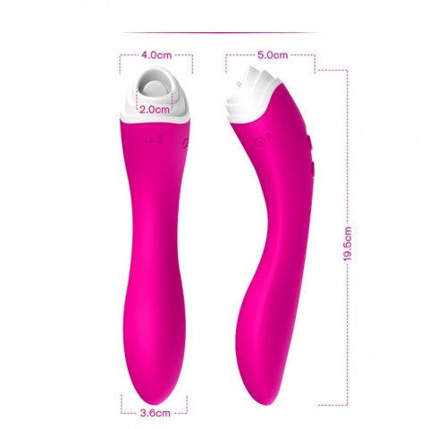 Wibrator punktu G masażer łechtaczki 19cm 9 trybów różowy Boss Series Joy