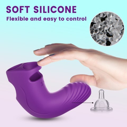 Wibrator punktu G na palec nakładka 9 trybów 11 cm fioletowy Boss Series Joy