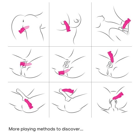 Wibrator punktu G na palec nakładka 9 trybów 11 cm różowy Boss Series Joy