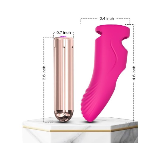 Wibrator punktu G na palec nakładka 9 trybów 11 cm różowy Boss Series Joy