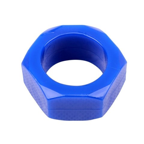 Pierścień erekcyjny ring Nust Bolts Cock Ring-Blue Get Lock