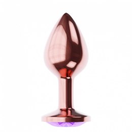 Plug-Butt Plug Diamond Amethyst Shine L Rose Gold Lola Games