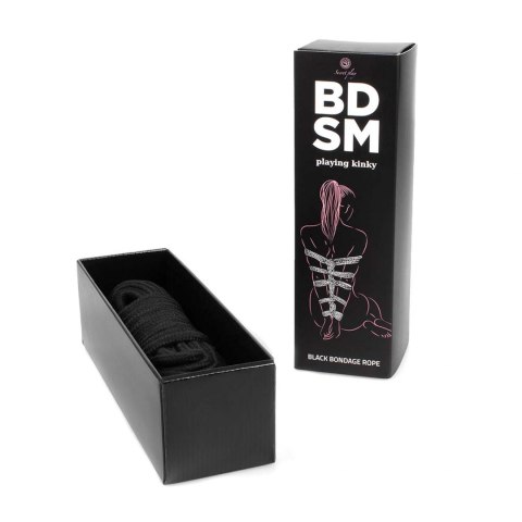 Wiązanie Lina 10 m - Black Bondage Rope BDSM Secret Play