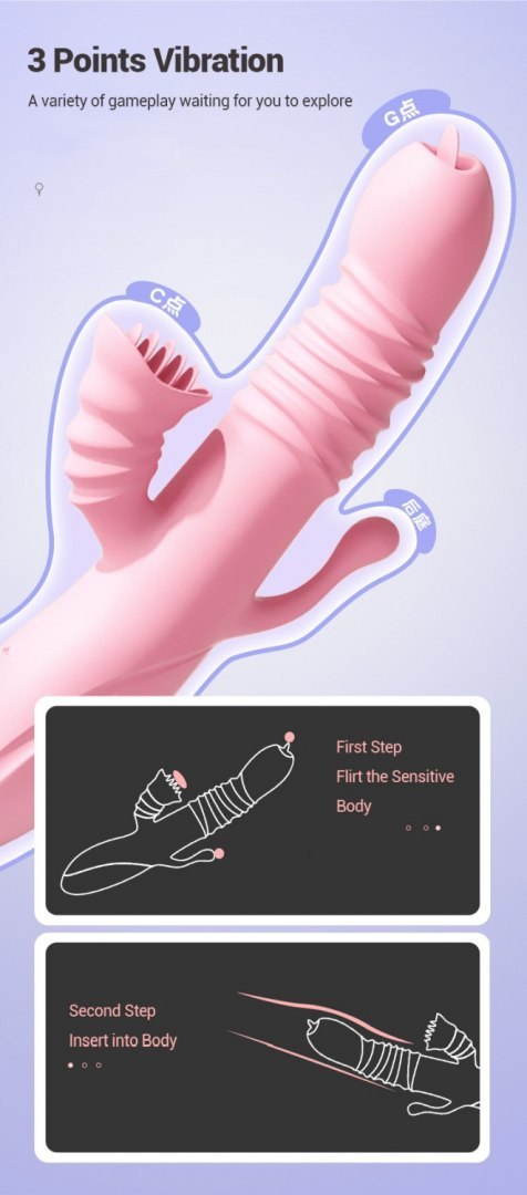 Wibrator królik króliczek z językiem 20 funkcji Boss Series