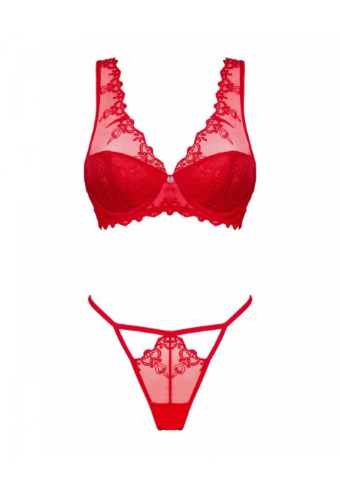 Bielizna-Lonesia komplet 2-częściowy czerwony L/XL Obsessive