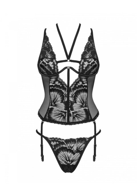 Bielizna-Alessya gorset czarny XS/S Obsessive